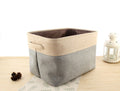 Foldable Fabric Storage Basket – Cotton Linen, No Lid | S, M, L, XL