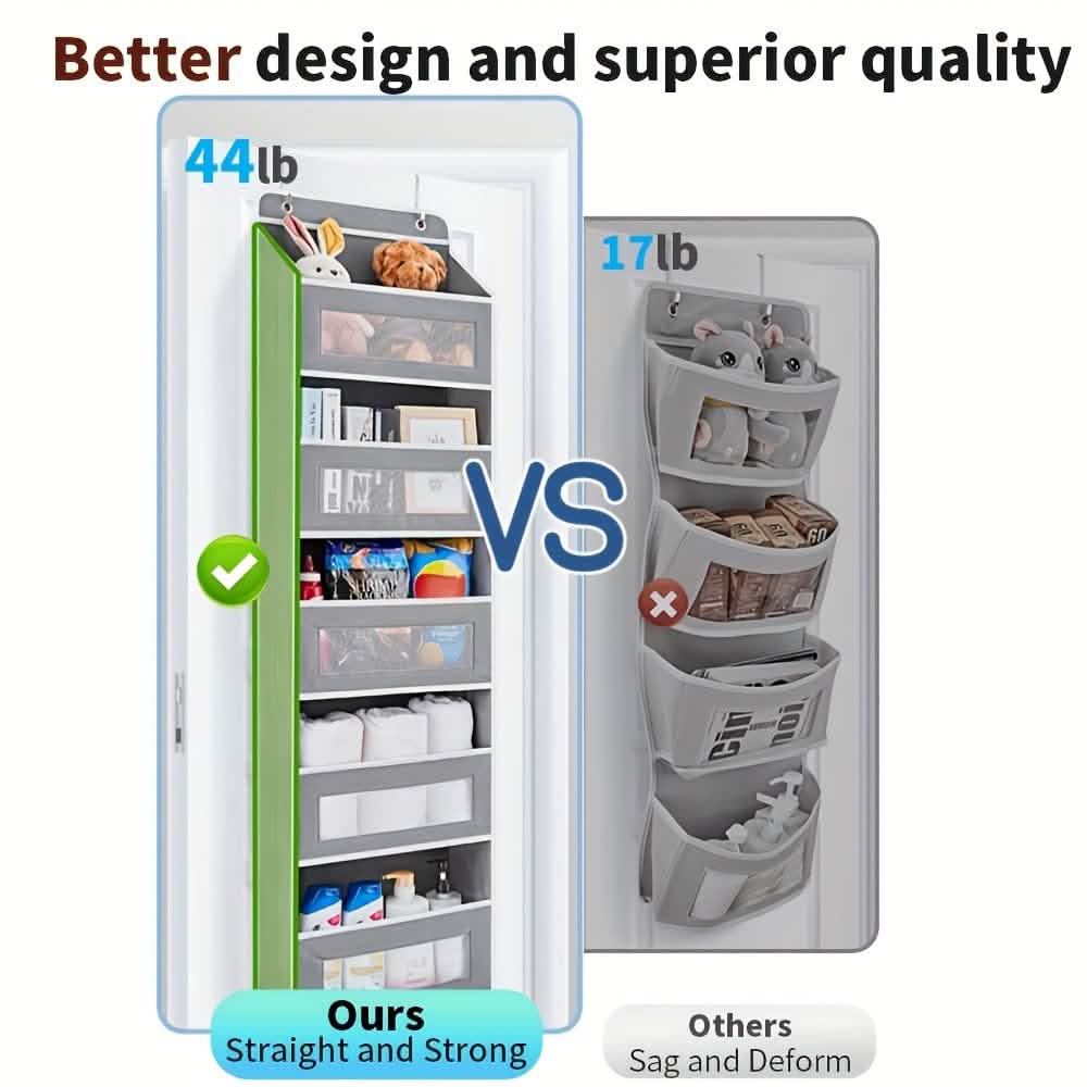 5-Tier Over-the-Door Storage Organizer – Holds Up to 44 lbs