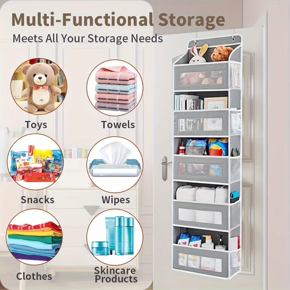 5-Tier Over-the-Door Storage Organizer – Holds Up to 44 lbs