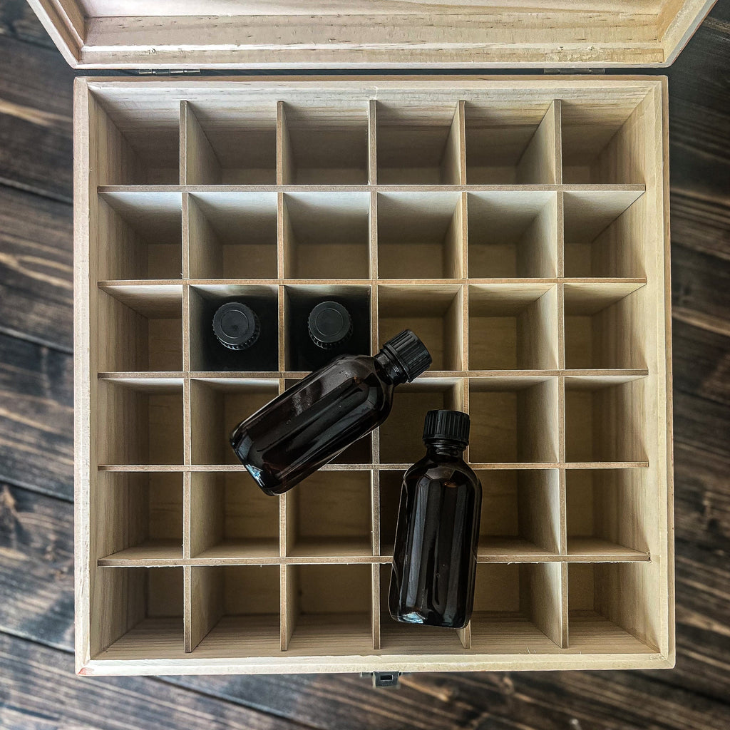 Handcrafted Wooden Whiskey Sample Bottle Storage Box – Holds 36 x 2oz Bottles