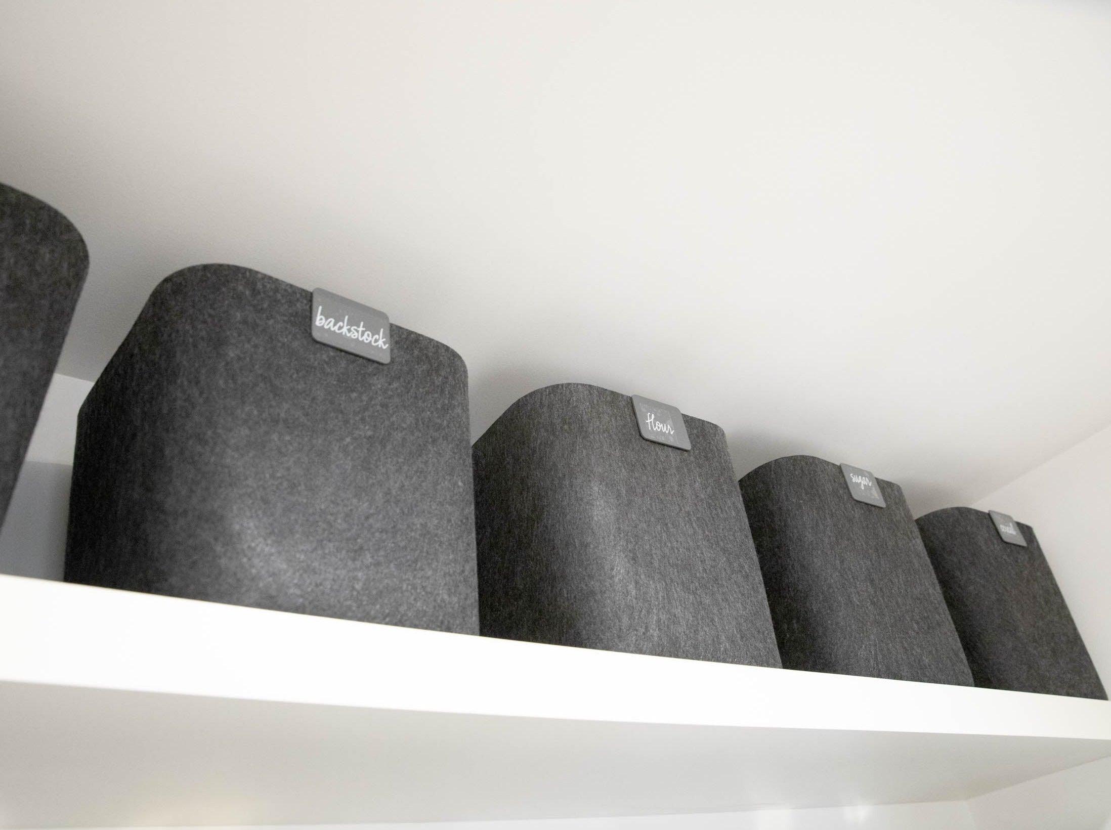 Sculpted Storage Bin (Original) – Modern Home Organizer for Any Room | Carbon & Stone