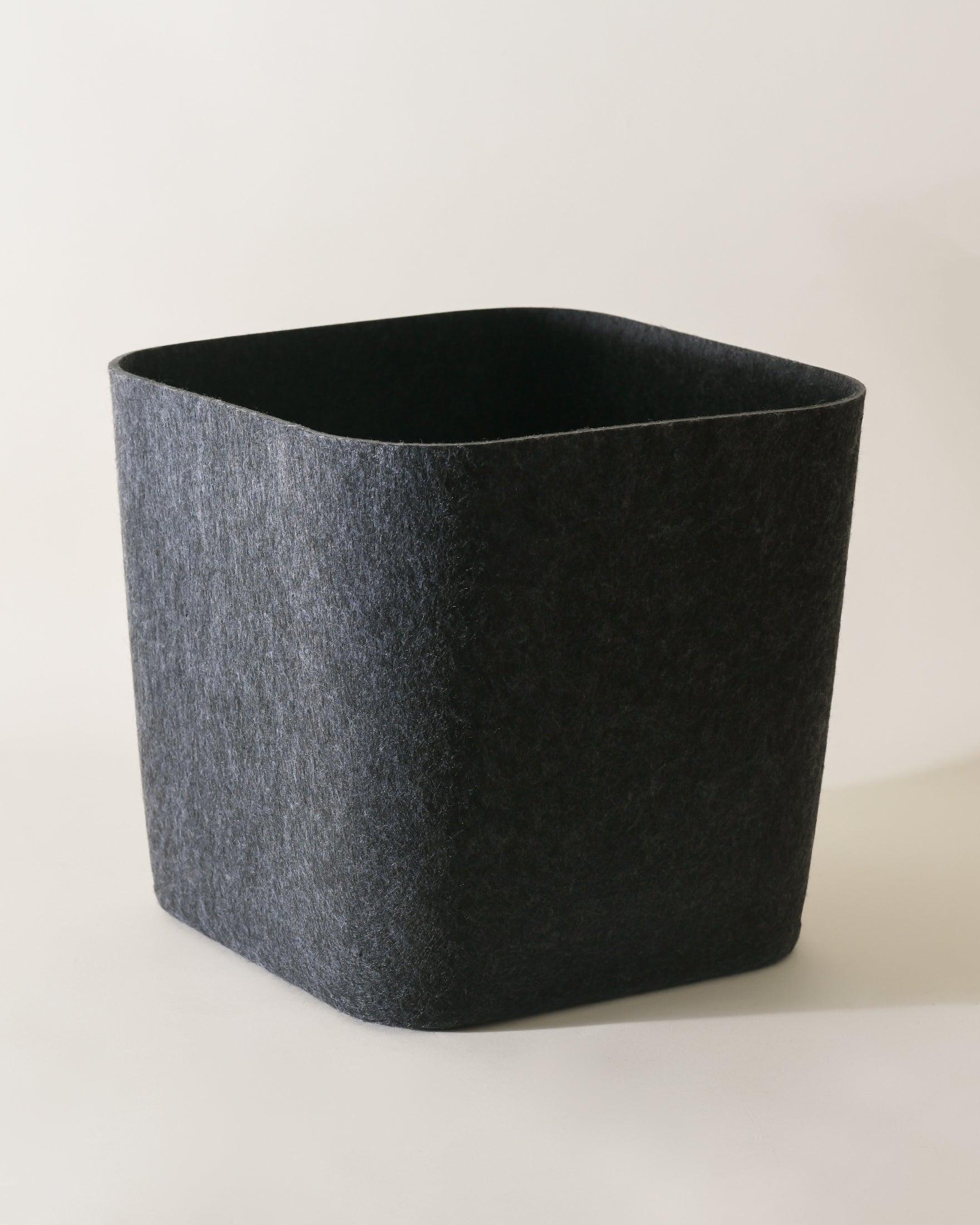Sculpted Storage Bin (Original) – Modern Home Organizer for Any Room | Carbon & Stone