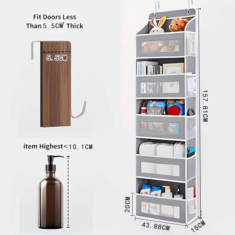 5-Tier Over-the-Door Storage Organizer – Holds Up to 44 lbs