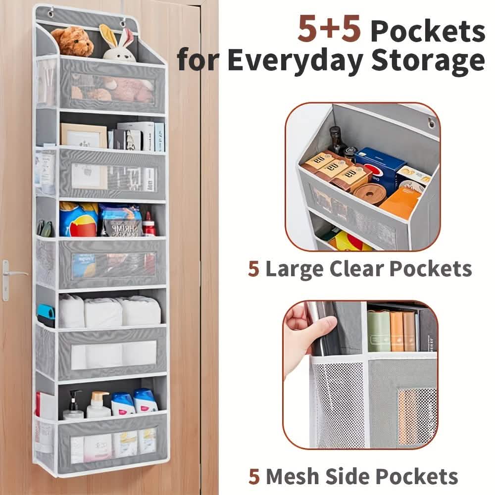 5-Tier Over-the-Door Storage Organizer – Holds Up to 44 lbs