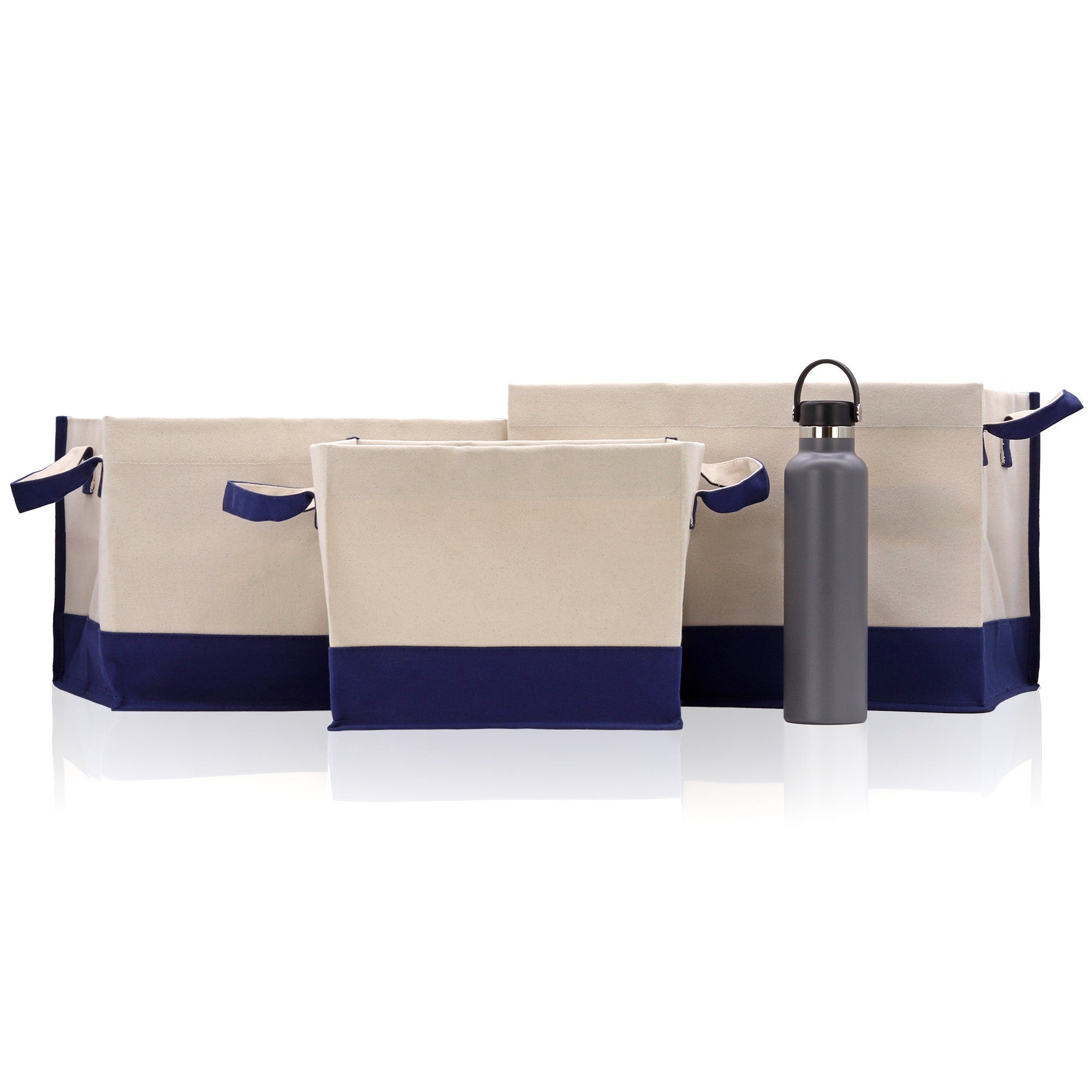 Canvas Storage Tote Bag – Nursery, Toy & Mudroom Organizer | S, M, L & Bundle